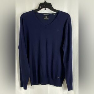 Scotch & Soda Deep Blue V-Neck Sweater